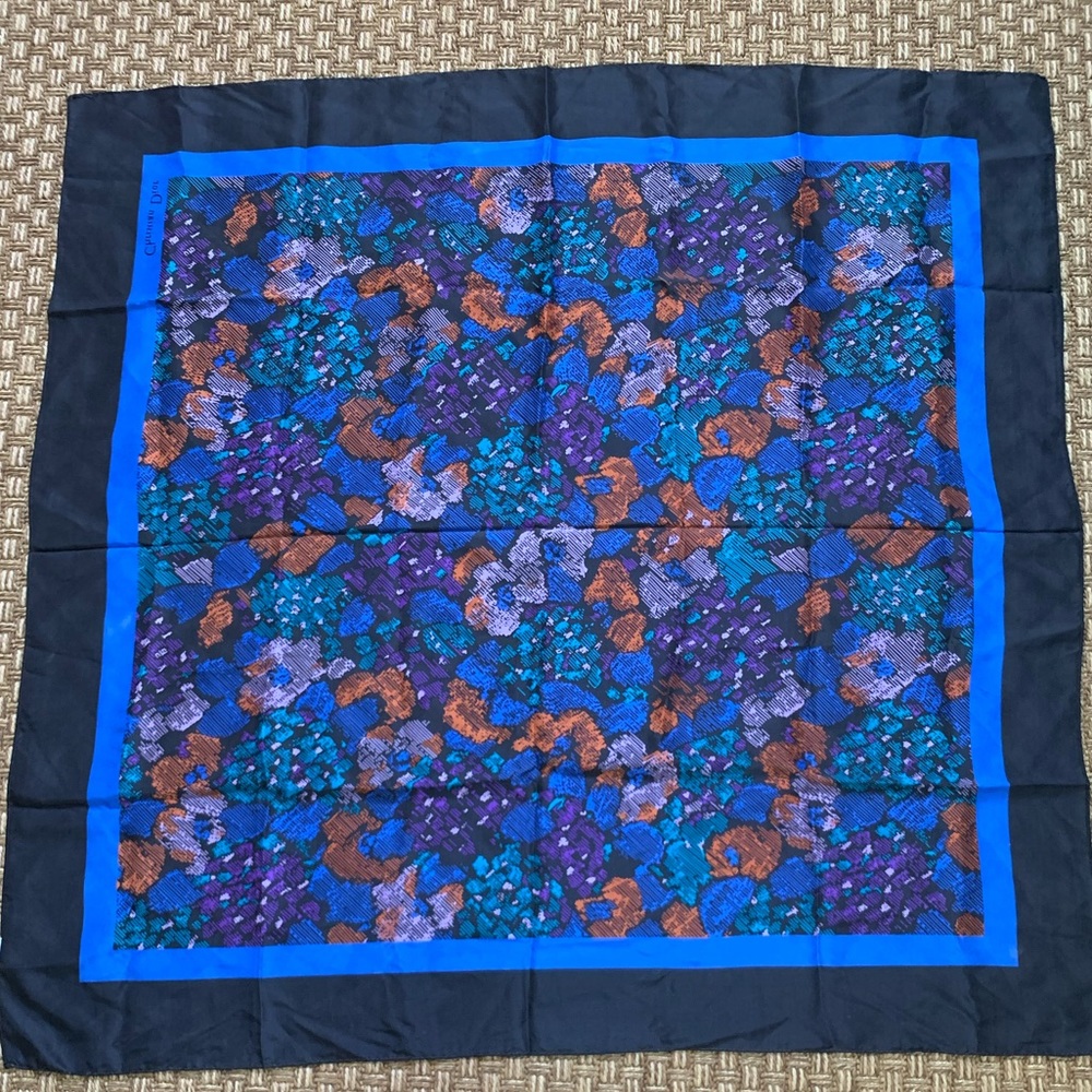 Christian Dior 100% silk large Scarf